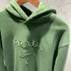 Prada Nakış Detaylı Yeşil Hoodie