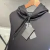 Prada Siyah Logo Detaylı Hoodie