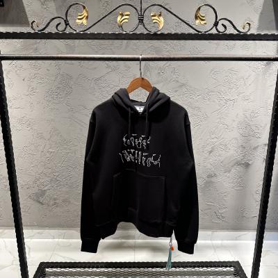 Off White Siyah Baskılı Hoodie