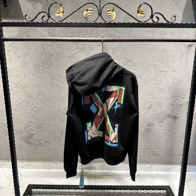 Off White Siyah Baskılı Hoodie