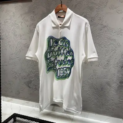 Louis Vuitton Beyaz Nakış Detaylı Tshirt