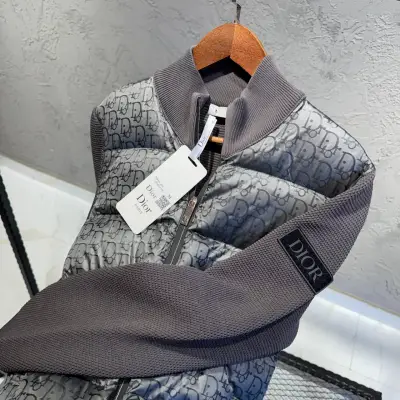 Dior Grey Çelik Örme Ceket