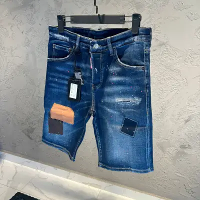 DSQUARED2 Lacivert Yamalı Kot Short