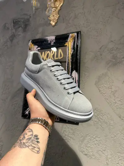 Alexander McQueen Grey Süvet Ayakkabı